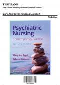 Psychiatric Nursing- Contemporary Practice 7th Edition Boyd Luebbert Test Bank