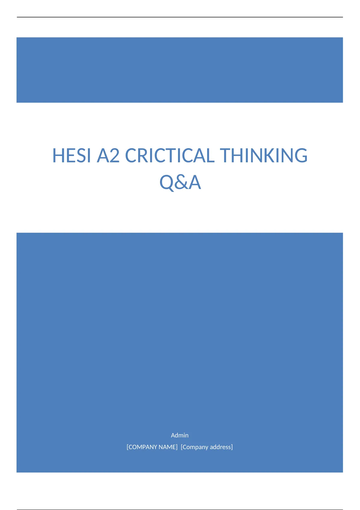 hesi critical thinking 2021