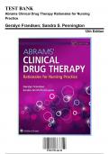 Test Bank - Abrams’ Clinical Drug Therapy: Rationales for Nursing Practice, 12th Edition Frandsen 9781975136130, Chapter 1-61 | All Chapters