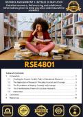RESEARCHED ACCURATE RSE4801 Assignment 1 answers (827613) 15th May 2024 | Researched in depthh answers, Referencing and additional information given to help you also understand the answers!