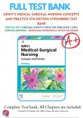 Dewit’s Medical Surgical Nursing Concepts and Practice 4th Edition Stromberg Test Bank