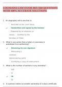 Louisiana Law Exam 2025 | Complete Study Guide with Verified Questions & Answers