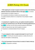 AORN Periop 101 Study Bundle Package Deal With Questions and Answers (2022/2023) (Verified Bundle)