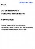 21 nieuwe oefenvragen NCOI HBO Recht - Inleiding in het recht - &plus; nieuwe open vragen&comma; leerdoelen en kernbegrippen 2026