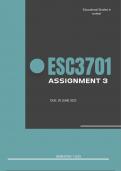ESC3701 Assignment 3 (ANSWERS) Semester 1 2023
