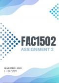 FAC1502 Assignment 3 (ANSWERS) DISTINCTION PASS 2023