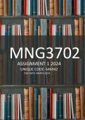 MNG3702 Assignment 1 Due March 2024