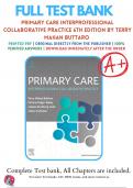 Test Bank Primary Care Interprofessional Collaborative Practice 6th Edition by Terry Mahan Buttaro Chapter 1-228|Complete Guide A+ With Rationals. ISBN: 9780323570152