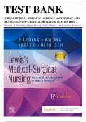 Test Bank For Lewis s Medical-Surgical Nursing 11th and 12th Edition by Mariann M. Harding, Jeffrey Kwong, Debra Hagler 