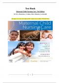 Test Bank Maternal Child Nursing Care&period; 7th Edition&period; By Perry&comma; Hockenberry&comma; Cashion&comma; Alden&comma; Olshansky&comma; Lowdermilk&period; All Chapters Covered&vert;&vert; Latest Edition&vert;&vert; 100&percnt; Verified Answers&vert;&vert; ISBN-