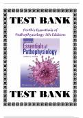 Test Bank For Porth's Essentials of Pathophysiology 5th Edition Test Bank, All Chapters 1-52: ISBN-10 1975107195 ISBN-13 978-1975107192, A+ guide.