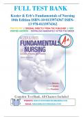 Test Bank Kozier and Erb's Fundamentals of Nursing, 10th Edition by Audrey Berman, Shirlee Snyder, Geralyn Frandsen Chapter 1-52 | Complete Guide A+