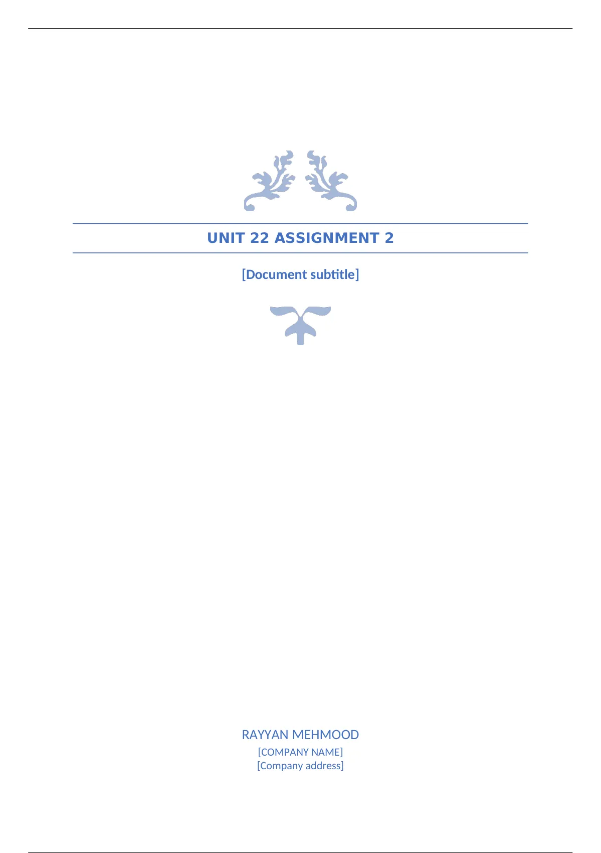 unit 22 assignment 2 business