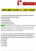 HESI Med-Surg V1 Test Bank Questions and Answers (2024/2025) (Verified Answers)