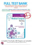 Test Bank for Timby's Introductory Medical-Surgical Nursing 13th Edition by Moreno |9781975172237| Chapter 1-72| Complete Questions and Answers A+