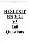 HESI RN EXIT EXAM V3 2024 (+900 score!)