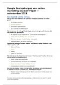 Alle antwoorden van het examen Basisprincipes van online marketing van Google Digitale Werkplaats UPDATED 2024