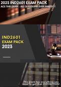 Exam Answers Pack: IND2601 Exam Pack Latest 2023: Questions and answers included - detailed. 