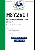 HSY1512 Assignment 1 (QUALITY ANSWERS) Semester 1 2024