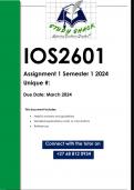 IOS2601 Assignment 1 &lpar;QUALITY ANSWERS&rpar; Semester 1 2024 