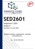SED2601 Assignment 2 & 3 2023