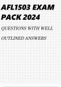 AFL1503 Exam Questions PACK 2024