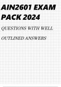 AIN2601 EXAM PACK 2024