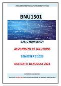 BNU1501 Assignment 02 Solutions, Semester 2, 2023