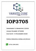 IOP3705 Assignment 4 &lpar;ANSWERS&rpar; Semester 2 2023 - DISTINCTION GUARANTEED
