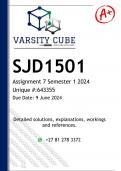SJD1501 Assignment 7 (DETAILED ANSWERS) Semester 1 2024 - DISTINCTION GUARANTEED
