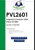PVL2601 Assignment 2 (QUALITY ANSWERS) Semester 1 2024