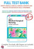 Test Bank For Dewit&rsquo;s Medical Surgical Nursing Concepts and Practice 4th Edition By Holly Stromberg 9780323608442 Chapter 1-49 All Chapters with Answers and Rationals