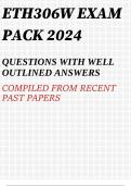 ETH306W EXAM PACK 2024
