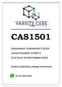 CAS1501 Assignment 4 (ANSWERS) Semester 2 2023 - DISTINCTION GUARANTEED