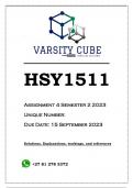 HSY1511 Assignment 4 Semester 2 2023 
