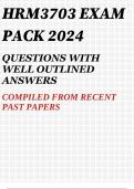 HRM3703 EXAM PACK 2024