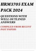 HRM3705 EXAM PACK 2024