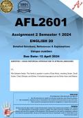 AFL2601 Assignment 2 (COMPLETE ANSWERS) Semester 1 2024  - DUE 12 April 2024 