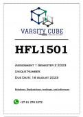 HFL1501 Assignment 1 (ANSWERS) Semester 2 2023 - DISTINCTION GUARANTEED