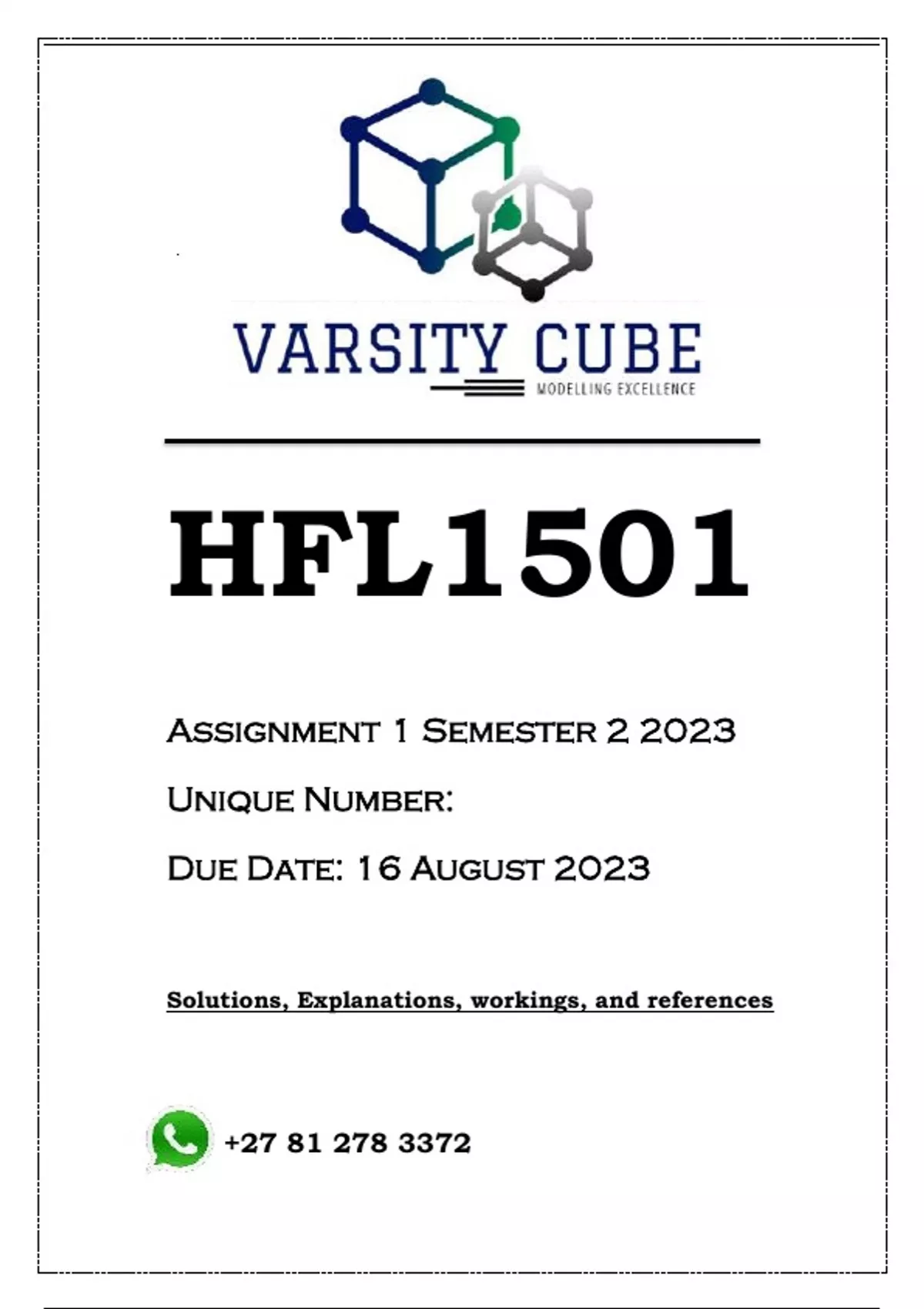 hfl1501 assignment 6