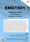 ENG1501 (COMPLETE ANSWERS) Assignment 2 2023 - Due 6 June 2023