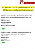 ATI MED SURG PROCTORED RETAKE EXAM 2023 WITH NGN QUESTIONS AND VERIFIED ANSWERS / A+ GRADE