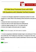 2023 NGN ATI MED SURG PROCTORED EXAM QUESTIONS AND VERIFIED ANSWERS / A+ GRADE