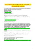 FNP Pediatric Exam Test Bank&semi; complete A&plus; Questions & Answers