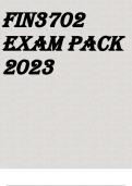 FIN3702 EXAM PACK 2023