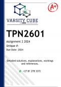 TPN2601 Assignment 2 (DETAILED ANSWERS) 2024 - DISTINCTION GUARANTEED