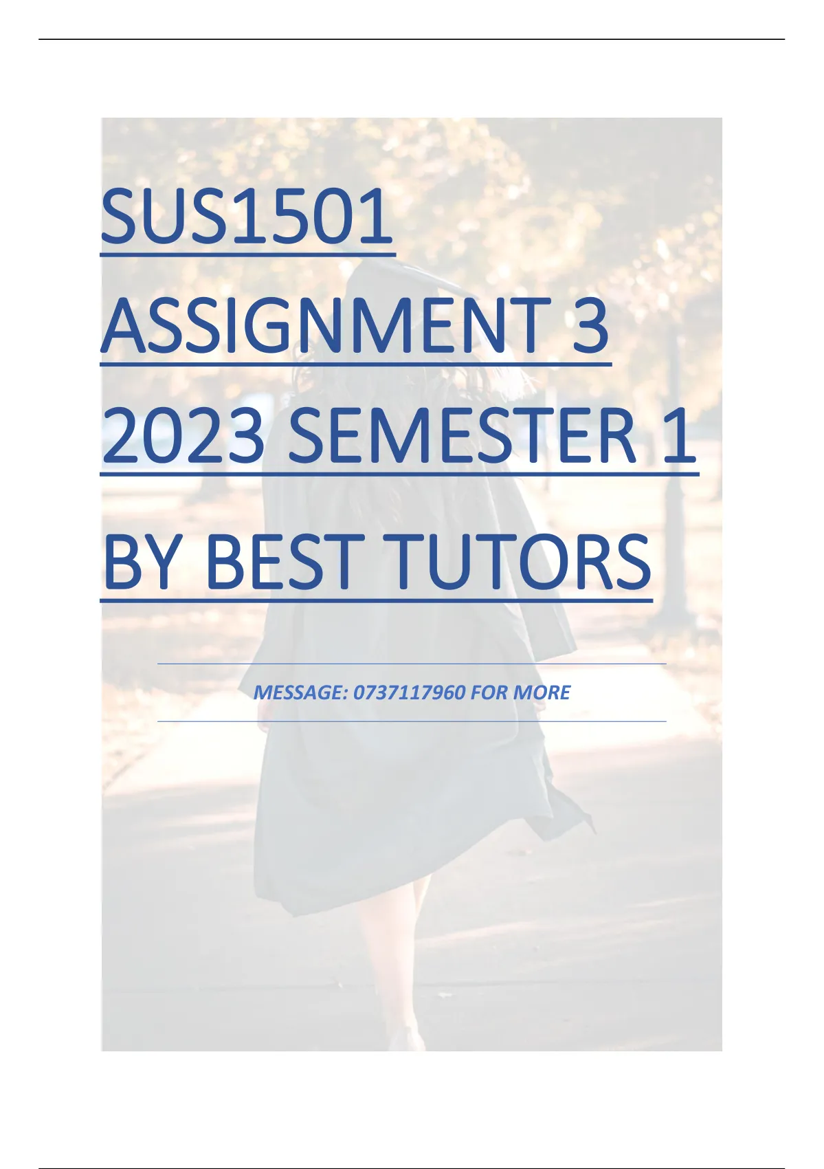sus1501 assignment 6 2023