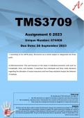 TMS3709 Assignment 6 2023