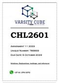 CHL2601 Assignment 11 (ANSWERS) 2023 (783933) - DISTINCTION GUARANTEED