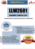 LLW2601 Assignment 2 (COMPLETE ANSWERS) Semester 1 2024